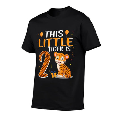 This Little Tiger Is 2 Birthday Party 2 Year Old  Easy-care T-Shirt
