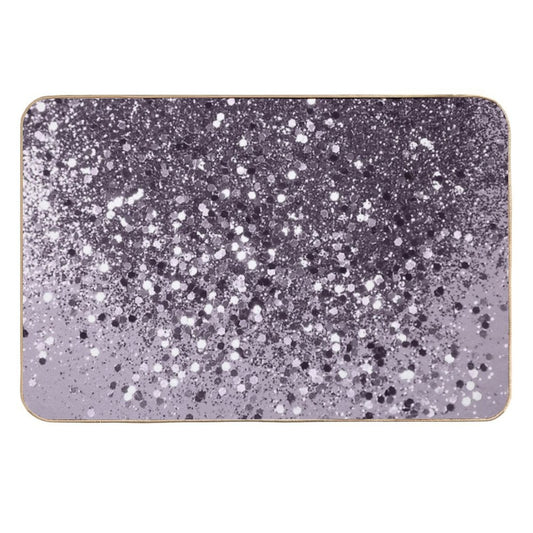 Lavender Lady Glam #2 (Photo of Glitter Only - Not Reflective)  Repositionable Bath Mat
