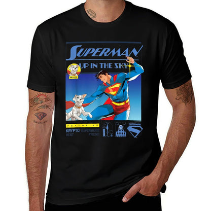 Superman (2025) Up In The Sky Featuring Krypto Poster  Durable T-Shirt