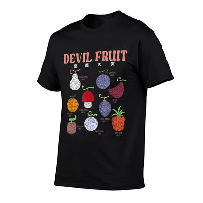 One Piece Anime Devil Fruit Varieties Illustration  Affordable Price T-Shirt