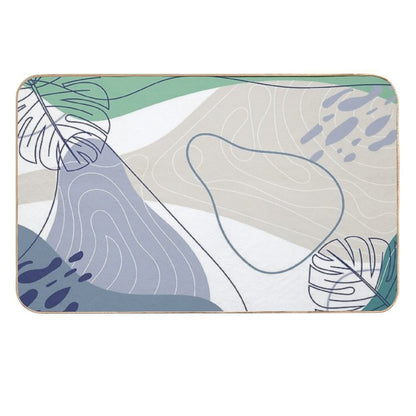 Muted Tropical Art  Repositionable Bath Mat