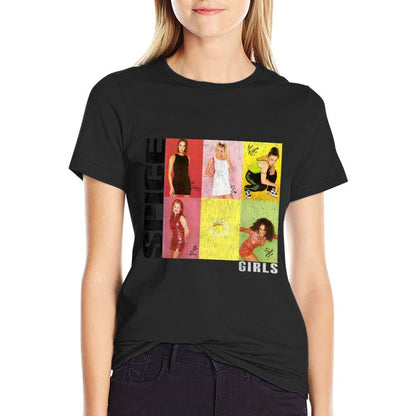 Official Spice Girls Signitures  Polyester Blend T-Shirt