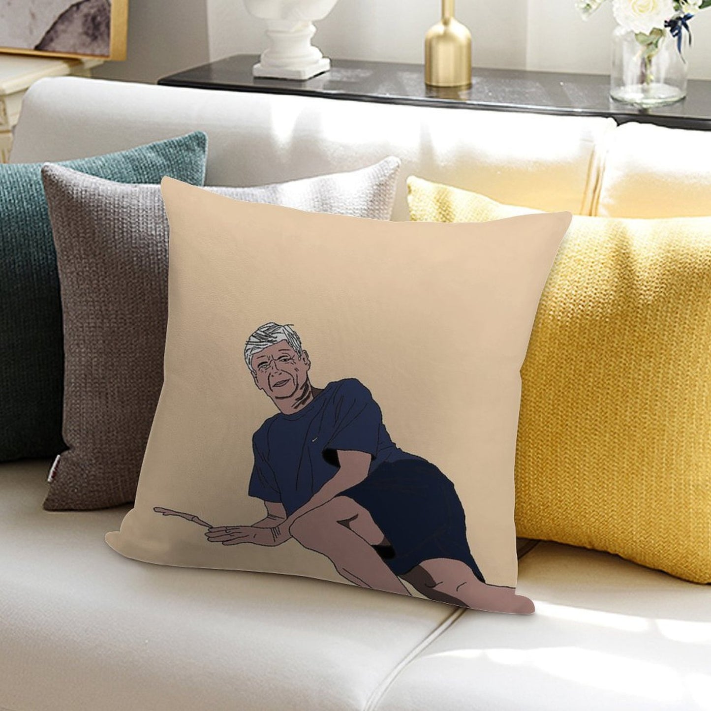Arsene Wenger Vibin ' Soft High-Density Material Throw Pillow