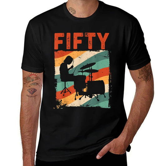 50 Year Old 50th Birthday Man Drummer Drums Drumming  Odor-resistant T-Shirt