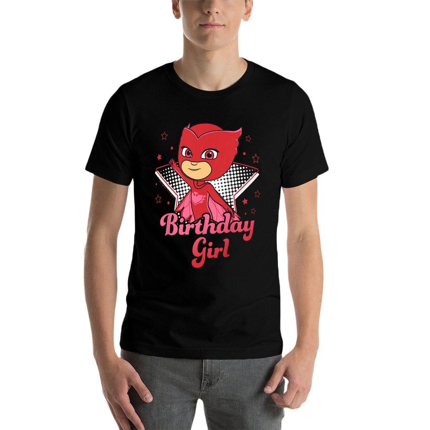 PJ Masks Birthday Girl Owlette Star Studded Logo Youth  Quick-drying T-Shirt