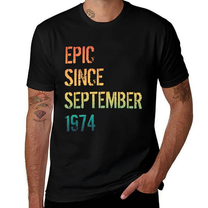 50th Birthday Men Women Born September 1974 Premium  Quick-drying T-Shirt