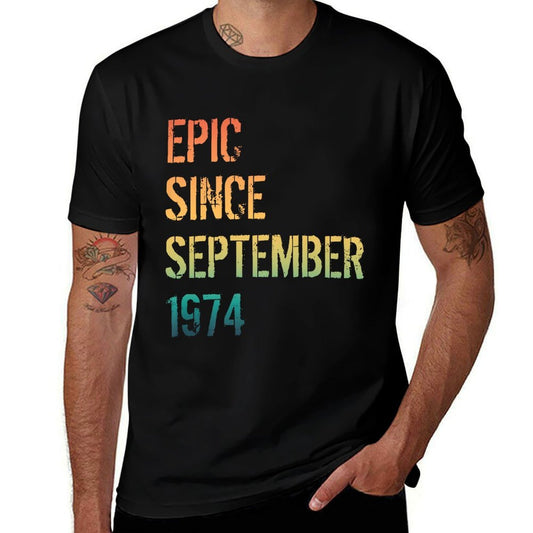 50th Birthday Men Women Born September 1974 Premium  Quick-drying T-Shirt