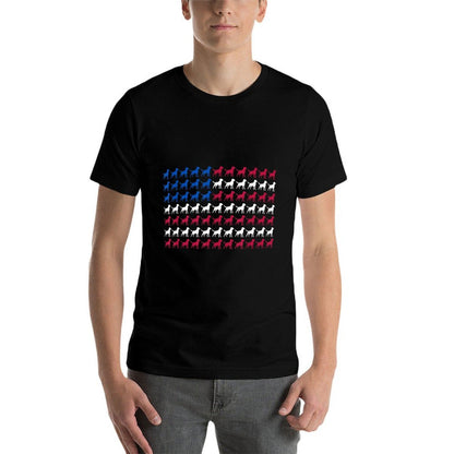 Labrador Retriever Patriotic American 4th Of July  Polyester Blend T-Shirt