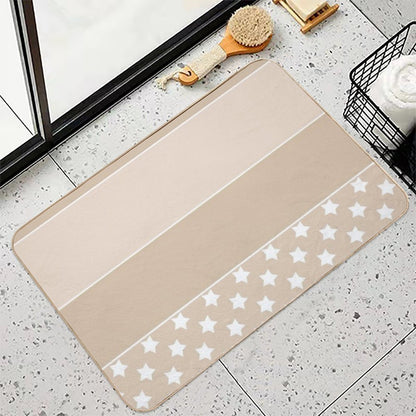 Beige White Set  High-Traffic Bath Mat