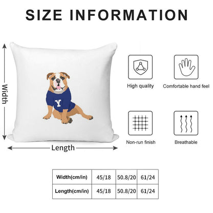 Handsome Dan Soft Multiple Sizes Throw Pillow