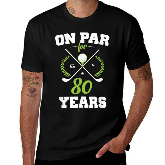 80 Years Old Happy 80th Birthday for Golfers  Tagless Design T-Shirt