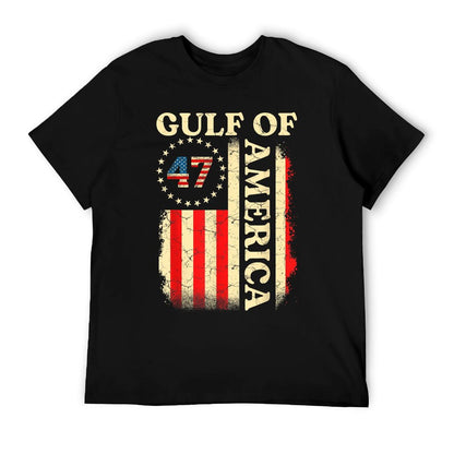 Gulf Of USA America Shirt Gulf Of USA Flag America Men Women Fade-proof Color T-Shirt