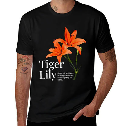 Vintage Tiger Lily Flower Aesthetic Gardening Nature Lover Comfortable T-Shirt