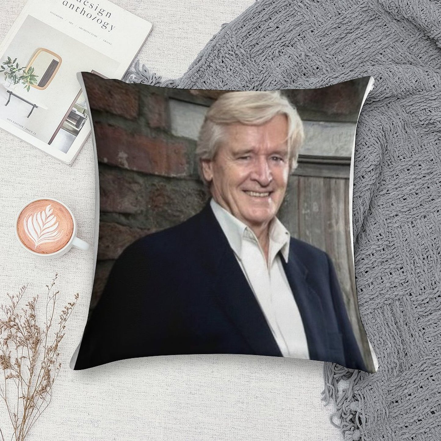 CORRIE LEGENDS KEN BARLOW Soft High-Density Material Throw Pillow