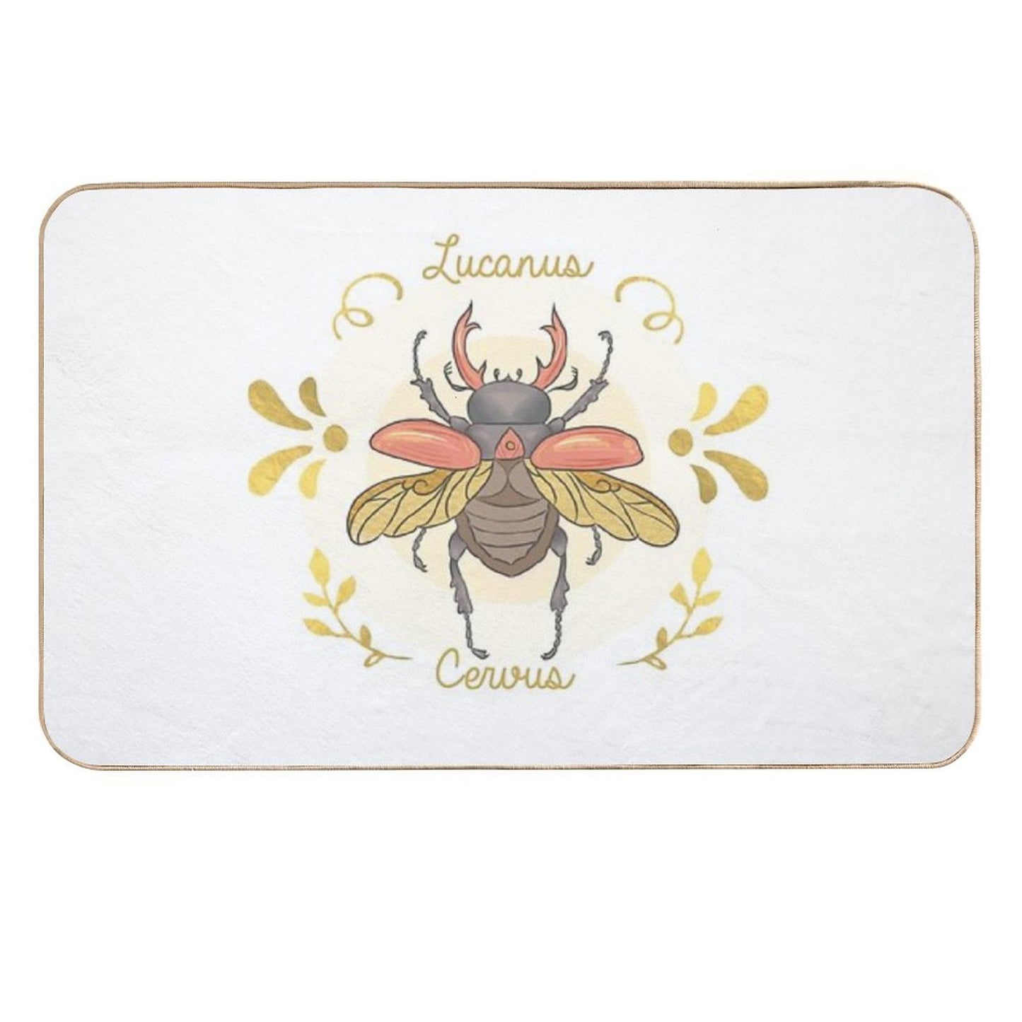 Lucanus Cervus  Non-Slip Bath Mat