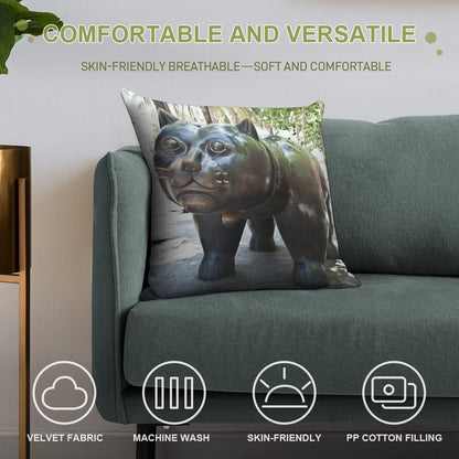 Fat Cat Soft Reinforced Edging Throw Pillow