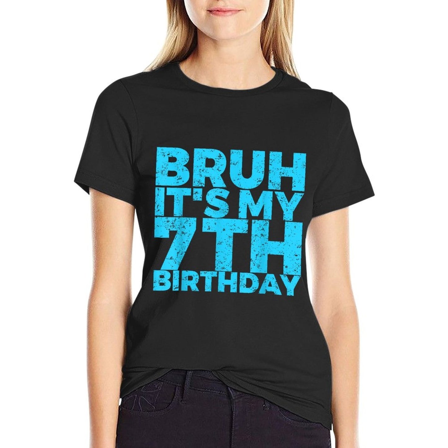 Bruh It's My 7th Birthday 7 Year Old Birthday  Graphic-printed T-Shirt