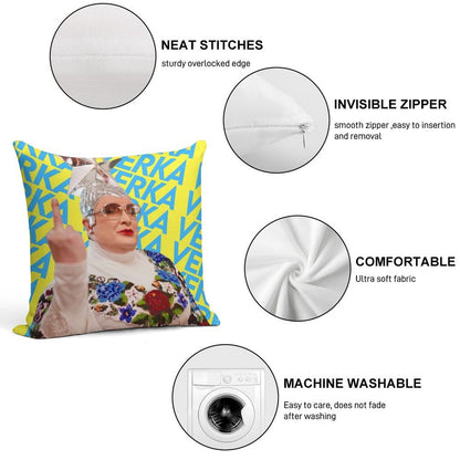 Verka Serduchka Soft Skin-Friendly Throw Pillow