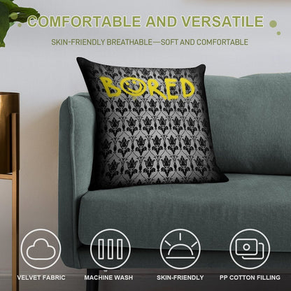 Sherlock - Bored (with Wallpaper) Soft Hidden Zipper Throw Pillow