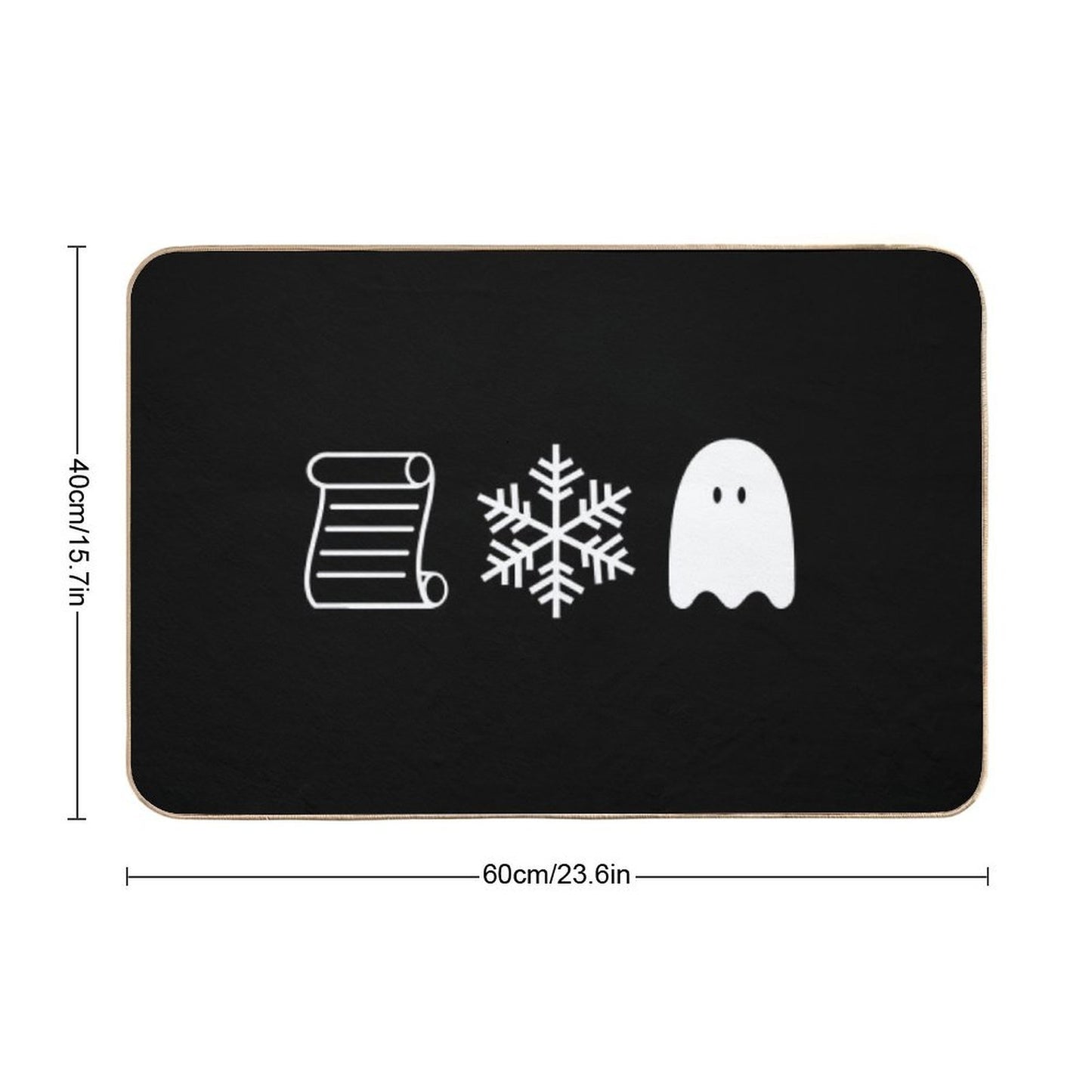 Paper Snow A Ghost  Dirt-Trapping Bath Mat