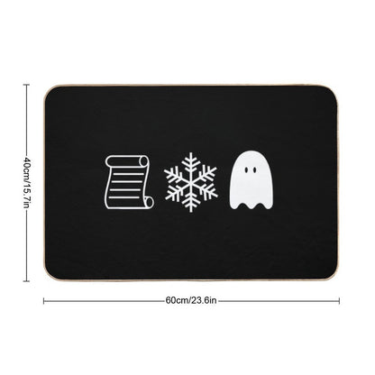 Paper Snow A Ghost  Dirt-Trapping Bath Mat