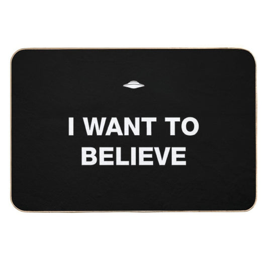 I Want to Believe  Fade-Resistant Bath Mat