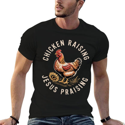 Chicken Raising & Jesus Praising  Lightweight T-Shirt