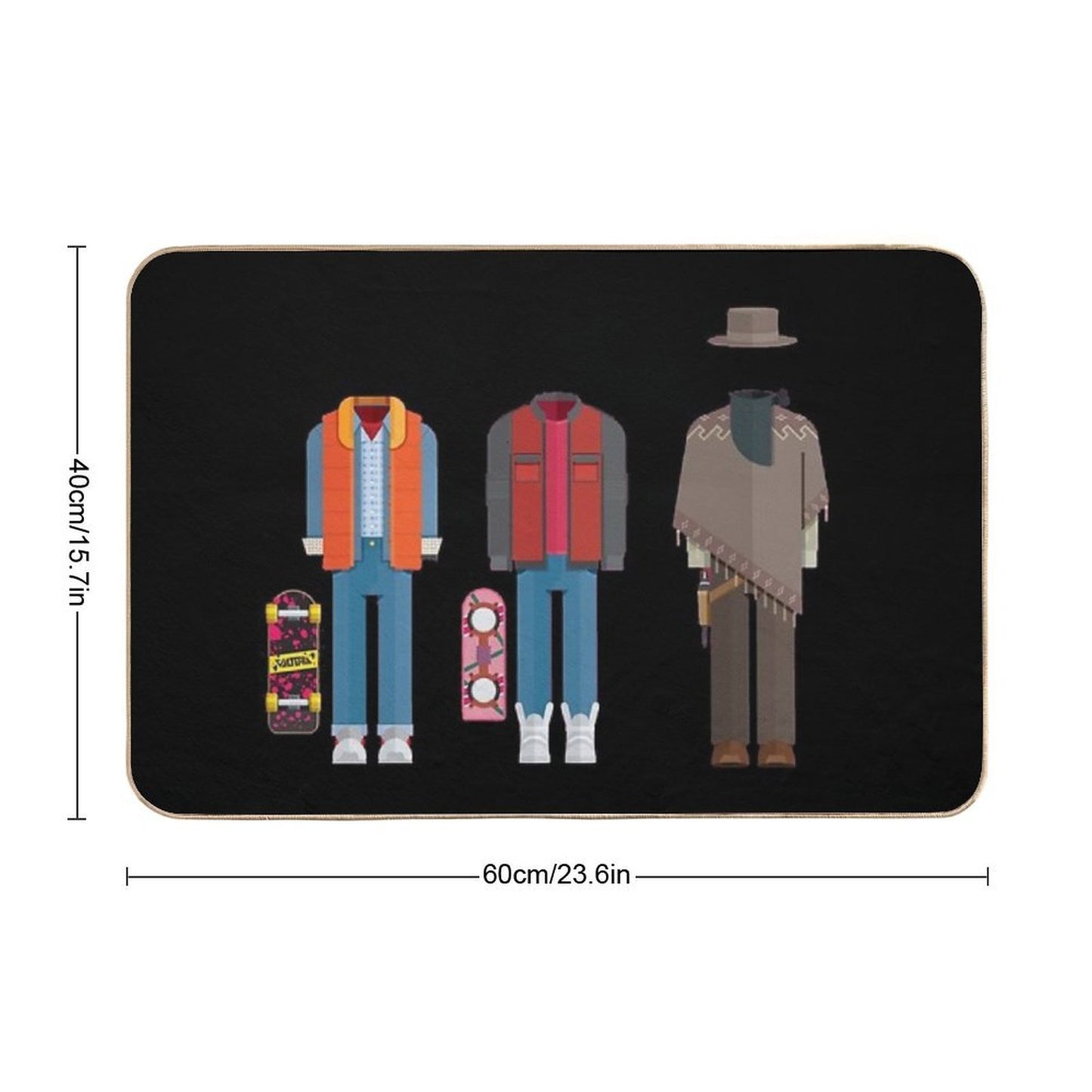 Back to The Future  Easy To Clean Bath Mat