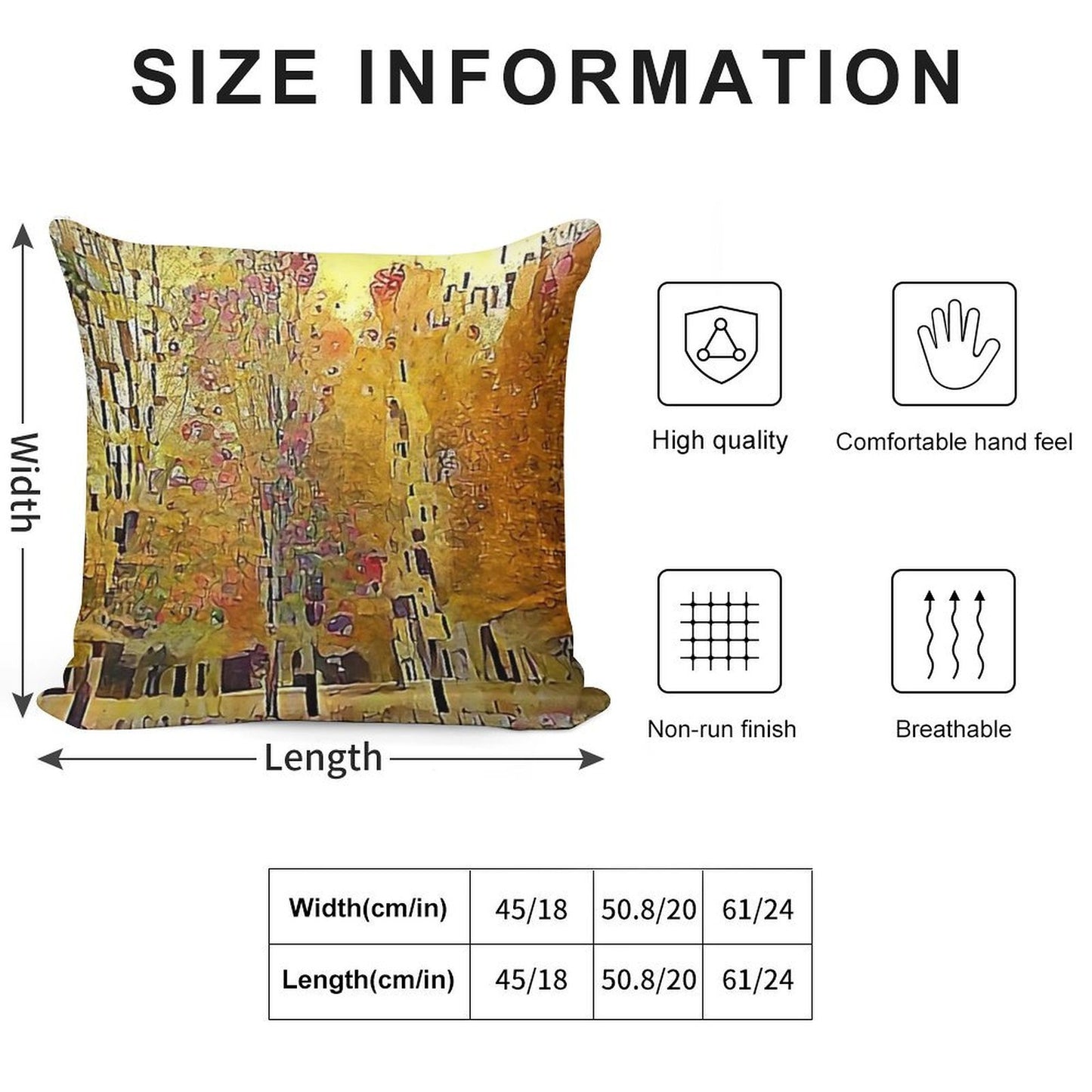 Klimt Trees Soft Luxury Feel Throw Pillow