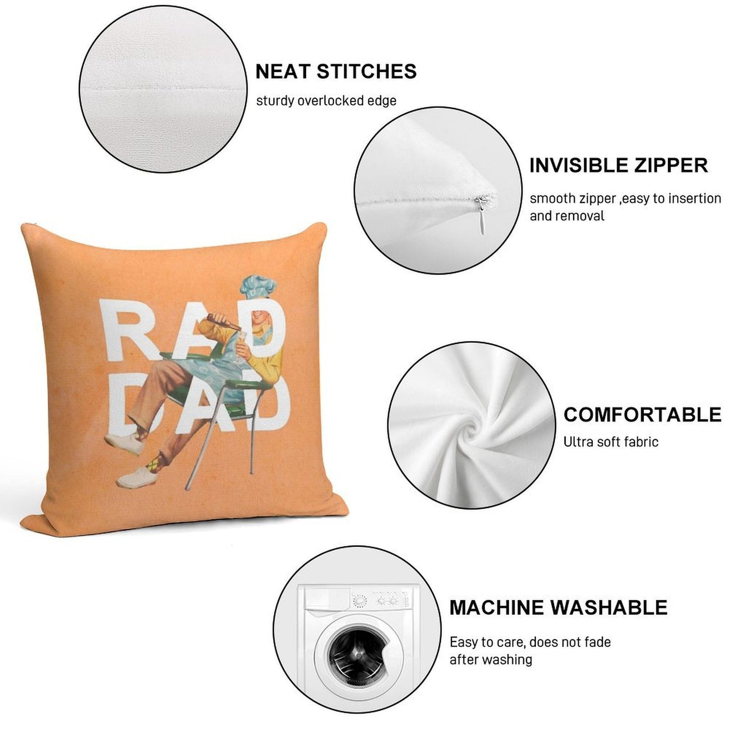 Rad Dad Soft Style Accent Throw Pillow