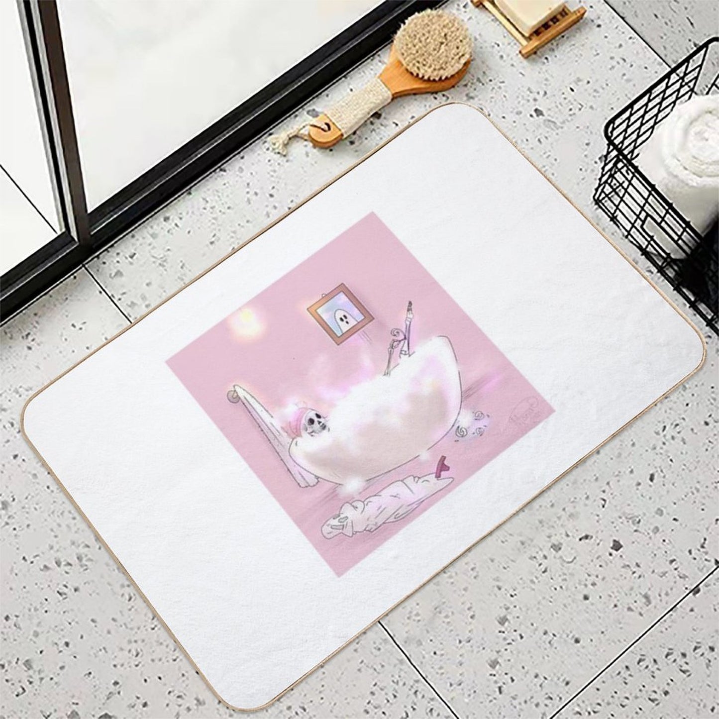Ghost's SpaDay  Repositionable Bath Mat