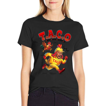 Funny Taco Trump Always Chickens Out Men Women  Tagless Design T-Shirt