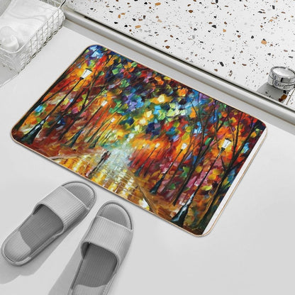 Leonid Afremov Farewell To Anger  Easy Maintenance Bath Mat