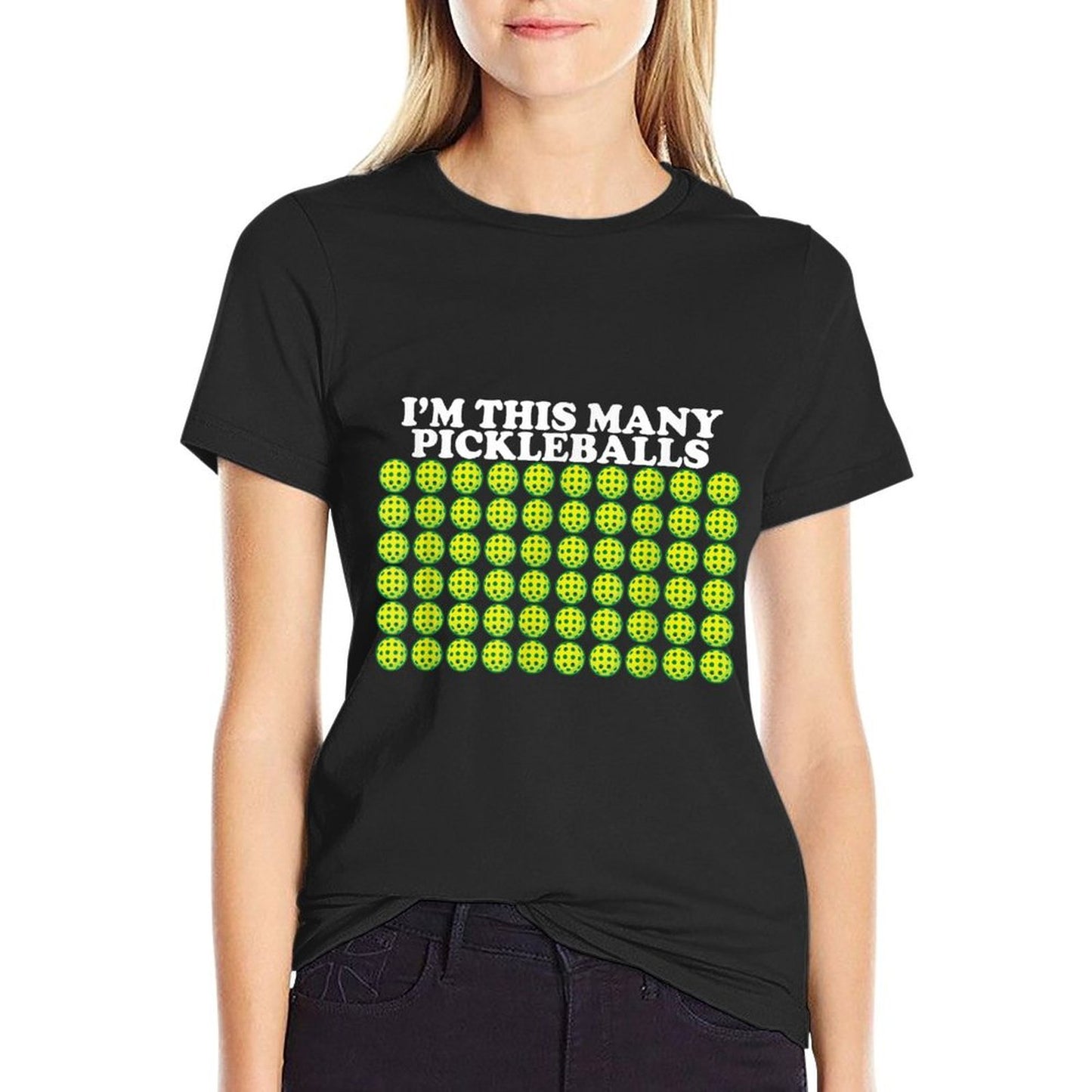 I'm This Many Pickleballs Paddleball Lover 60th Birthday  Tagless Design T-Shirt