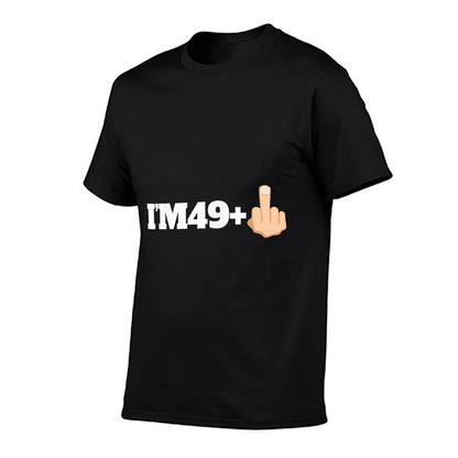 I'm 49 + 1 Middle Finger Funny Milestone 50th Birthday  Lightweight T-Shirt