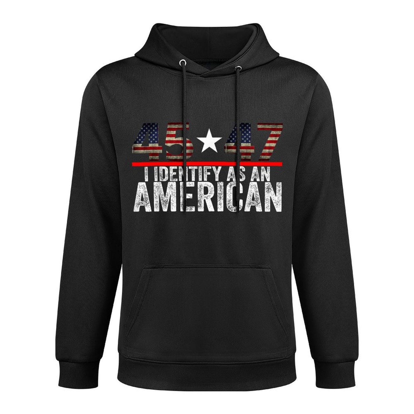 45 47 I Identify As An American, No Identity Politics Machine Washable Hoodie
