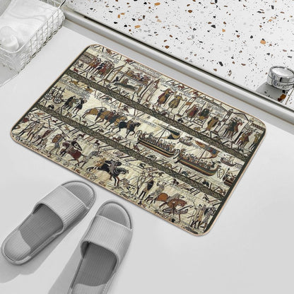 Bayeux Tapestry  Fade-Resistant Bath Mat