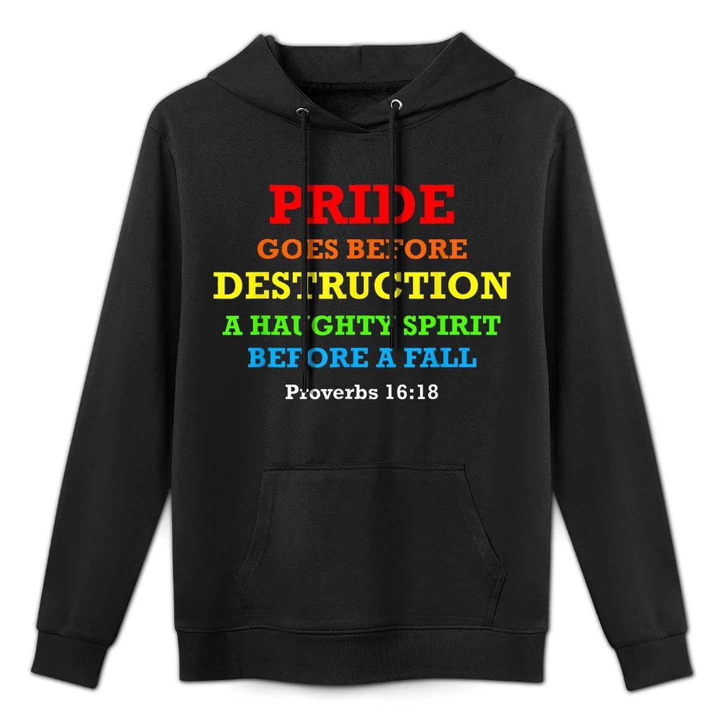 Pride Goes Before Destruction God Bible Quote Month Parade Adjustable Hood Hoodie