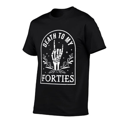 Death To My Forties 50th Birthday Skeleton Gothic Halloween  Breathable T-Shirt