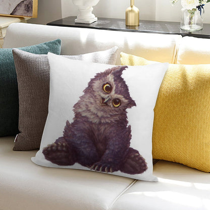 Owlbear Cub Soft Warmth Comfort Throw Pillow