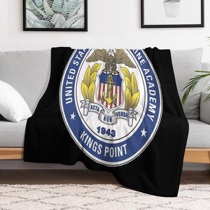 Merchant Marine Academy Logo Velvety-soft Throw Blanket