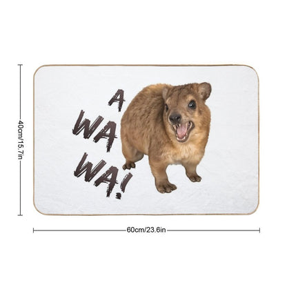 Awawa! Angry Screaming Hyrax Meme - Cute & Funny  Dirt-Trapping Bath Mat