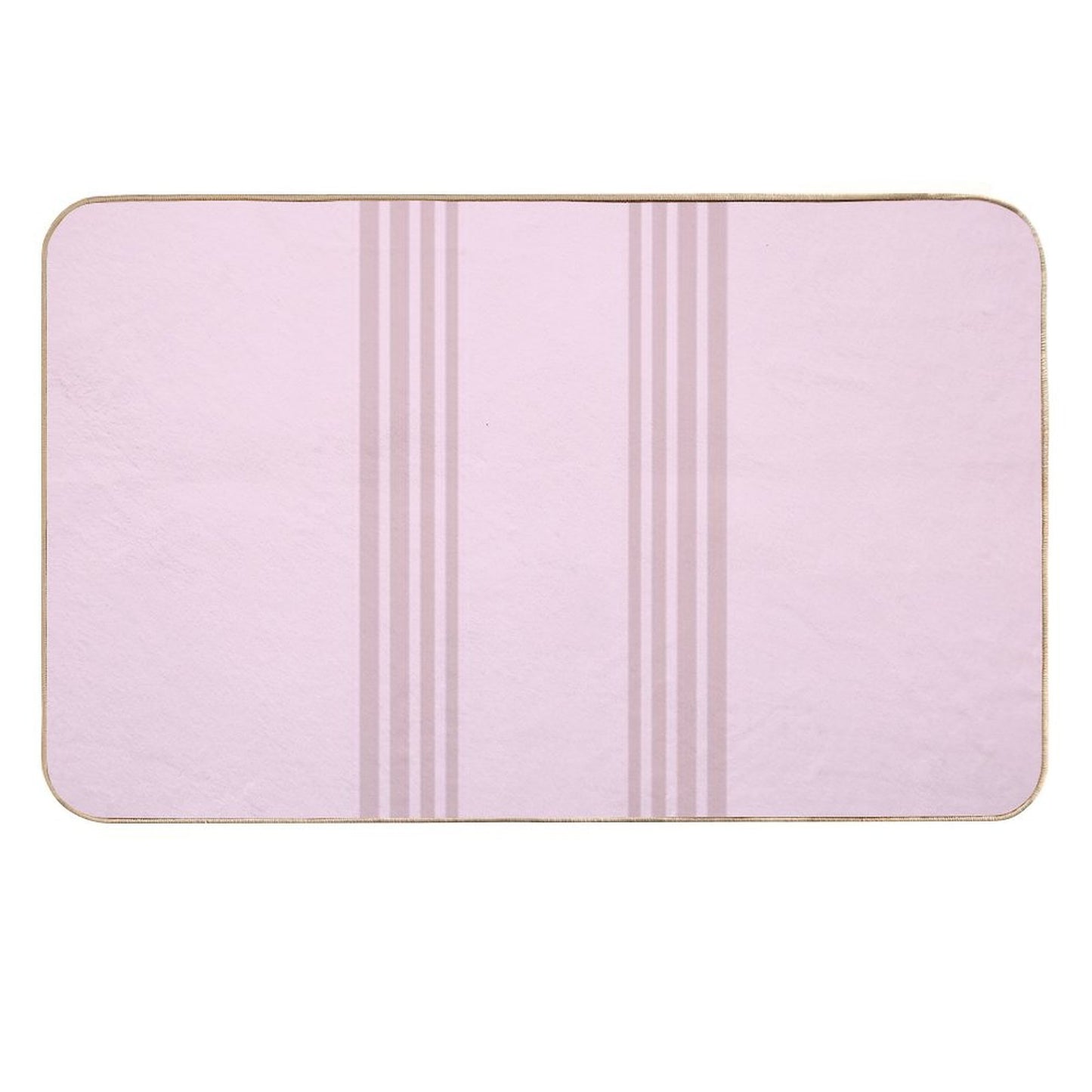Shades of Pink with An Elegant Vertical Stripe Pattern  Versatile Bath Mat