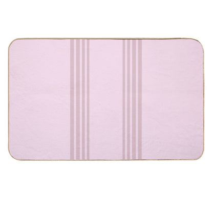 Shades of Pink with An Elegant Vertical Stripe Pattern  Versatile Bath Mat