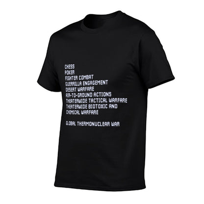 War Games Joshua WOPR Game Classic 80s Mens Womens Graphic  Wrinkle-resistant T-Shirt