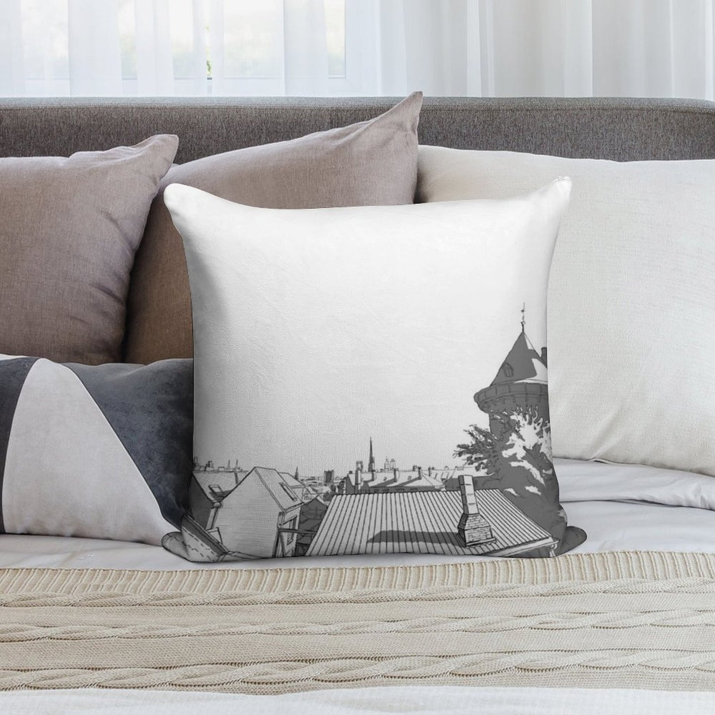 Hometown#1 Soft Style Accent Throw Pillow