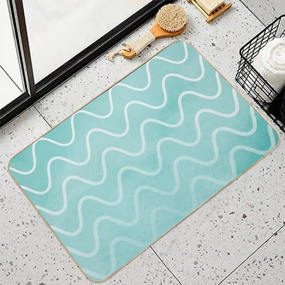 Aqua Ocean Waves  Eco-Friendly Bath Mat