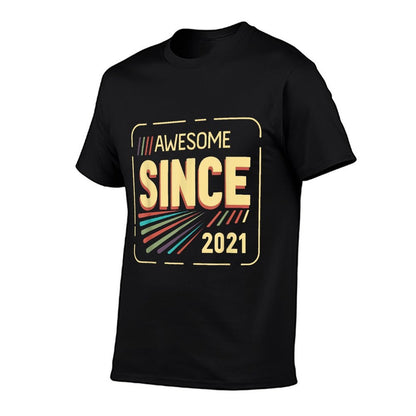 Funny 2021 4th Birthday 4 Years Old 4yr Boys Girls Bday  Stretchy T-Shirt