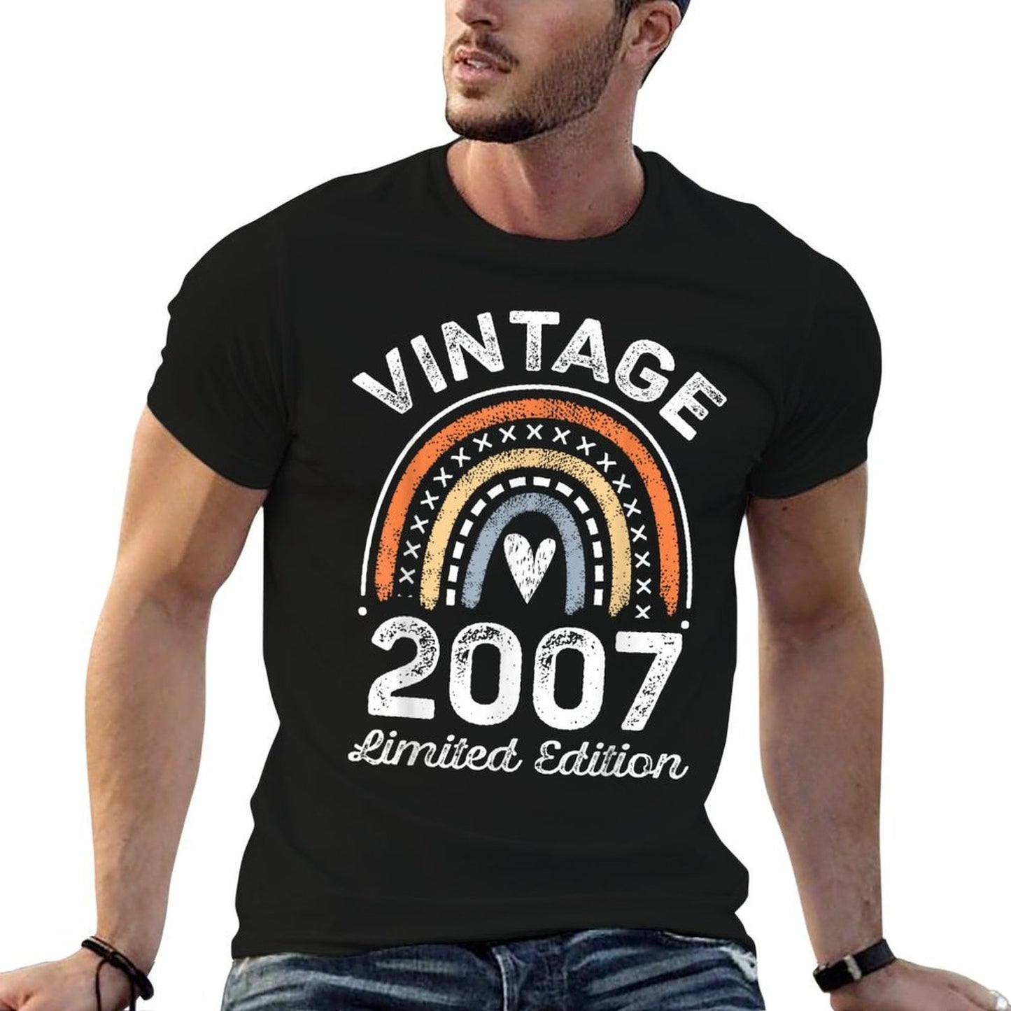 Vintage 2007 Limited Edition 17 Year Old Gifts 17th Birthday  Summer-ready Fabric T-Shirt