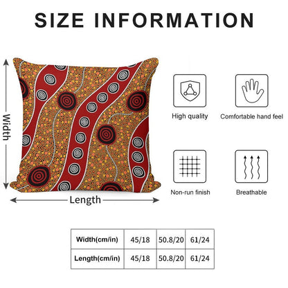 Authentic Aboriginal Art - Untitled Soft Style Accent Throw Pillow